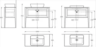 Тумба под раковину Kerama Marazzi Plaza Classic Neo PL.CN.100.1+1\CAP.M 100 см капучино матовый